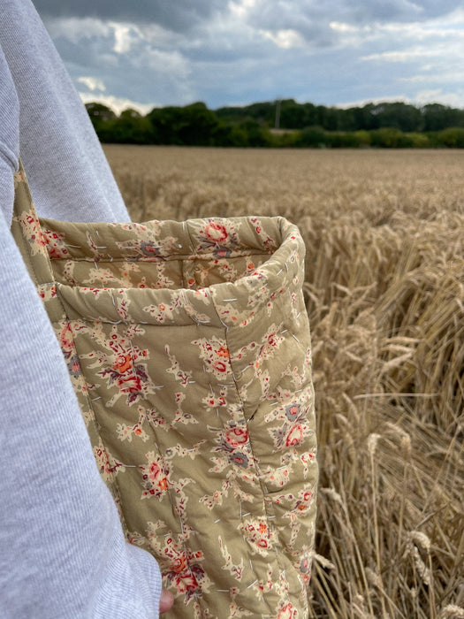 Garden Gate Quilted Tote Bag