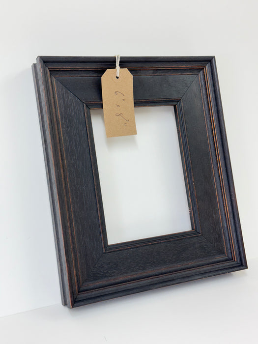 Classic Black Distressed Handmade Photo Frame #5