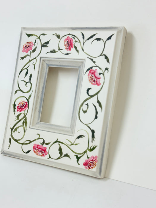 Hand-Painted Gesso Photo Frame #1