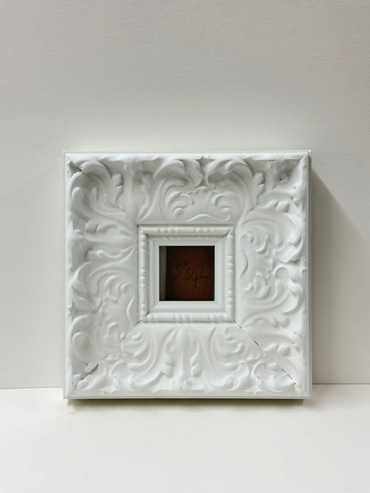 Chunky White Ornate Handmade Photo Frame #18