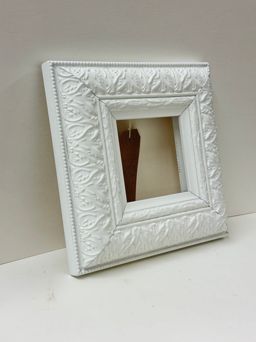 White Ornate Square Handmade Photo Frame #13