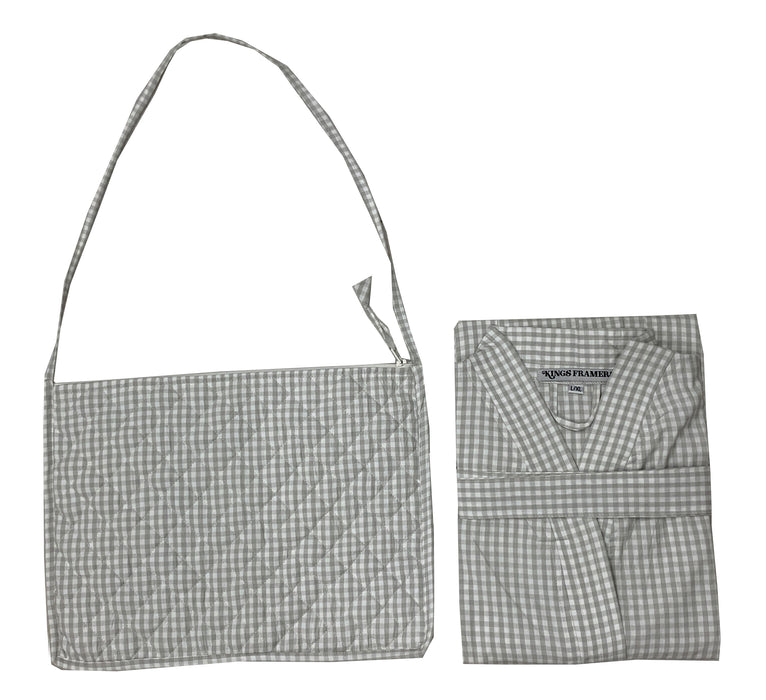 Greenhouse Cotton Kimono Robe and Wash Bag