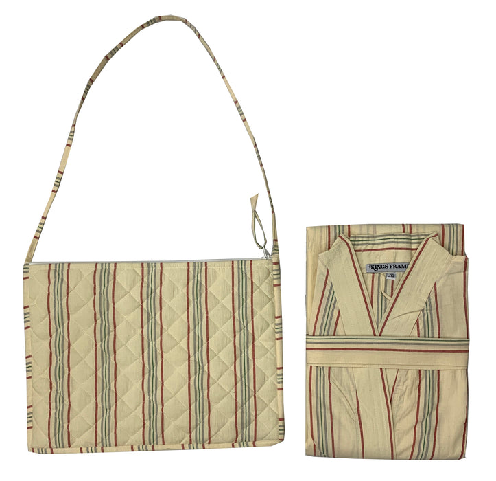 Sandbar Cotton Kimono Robe and Wash Bag