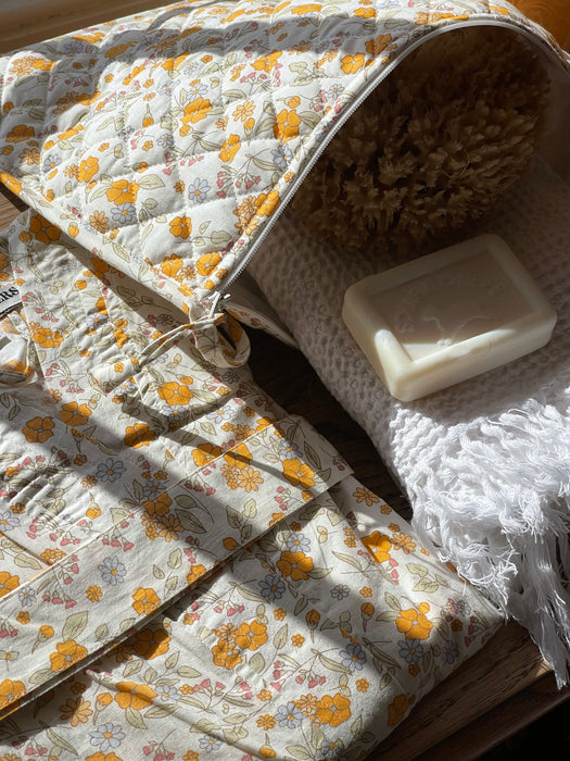 Buttercup Meadow Cotton Kimono Robe and Wash Bag