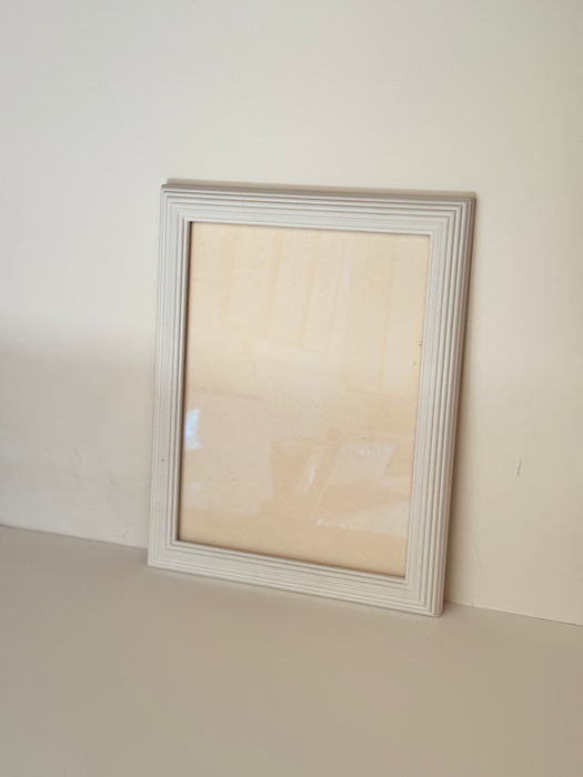 White Fluted Handmade Photo Frame #26