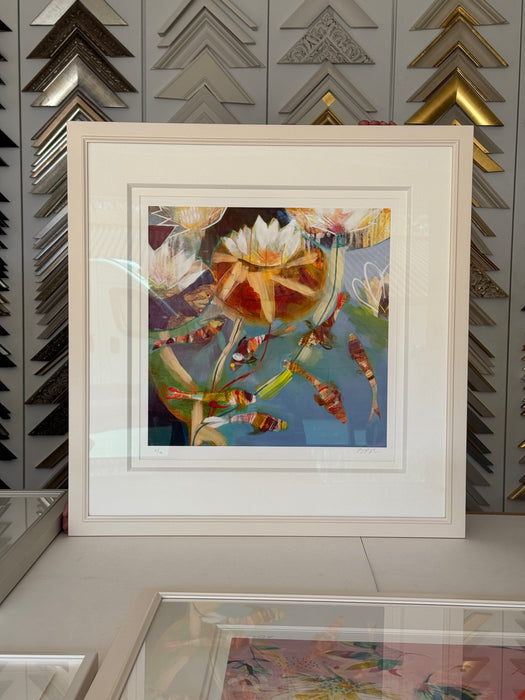 Copper Lillies by Becky Blair, Framed