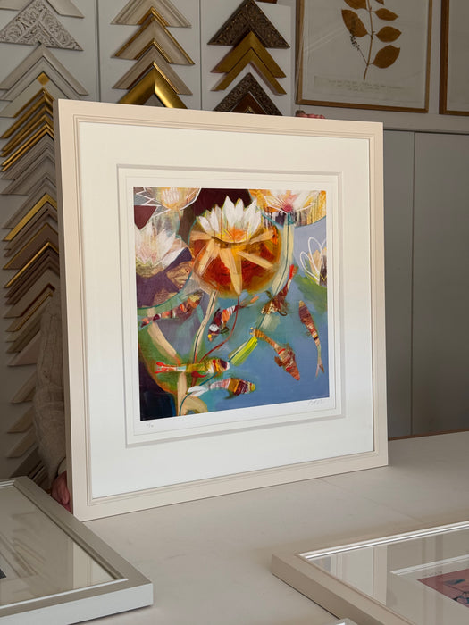 Copper Lillies by Becky Blair, Framed