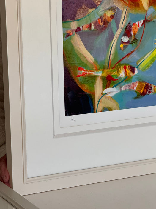 Copper Lillies by Becky Blair, Framed