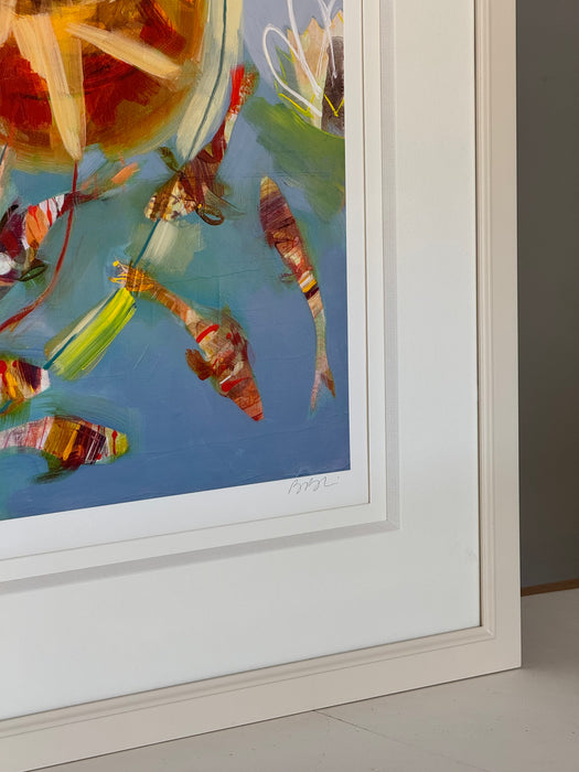 Copper Lillies by Becky Blair, Framed