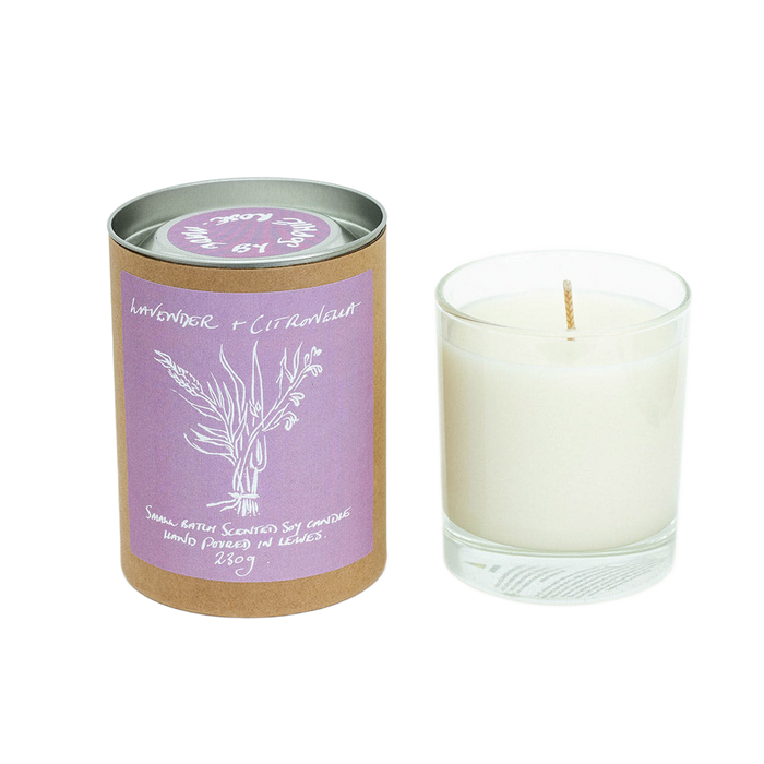 Lavender + Citronella Scented Soy Candle