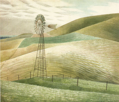 The Waterwheel By Eric Ravilious Greeting Card