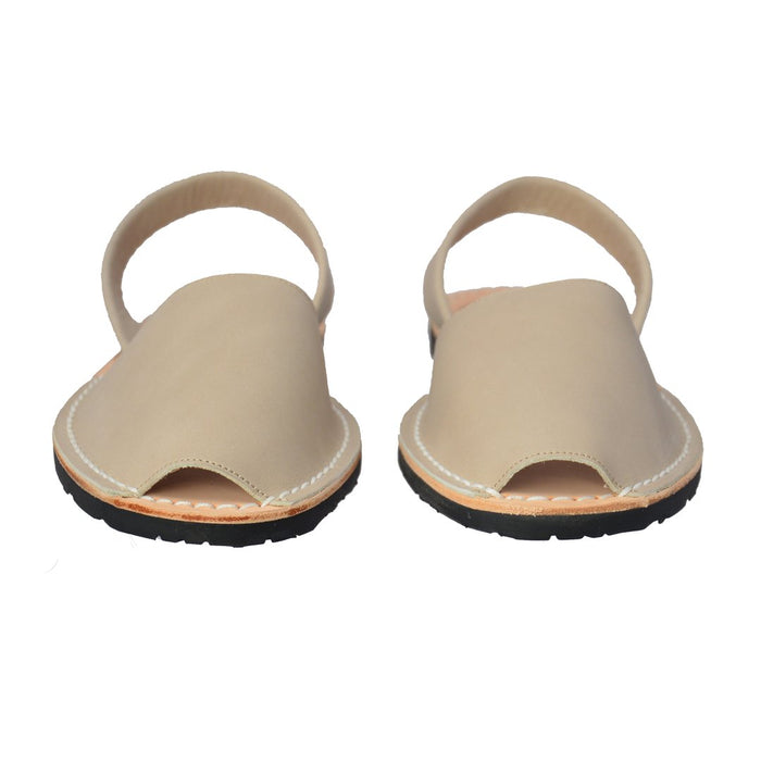 Palmaira Leather Sandal In White Sands