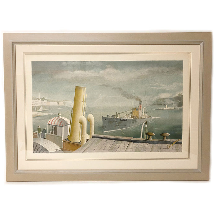 Framed Drifter And Paddle Steamer By Felix Kelly