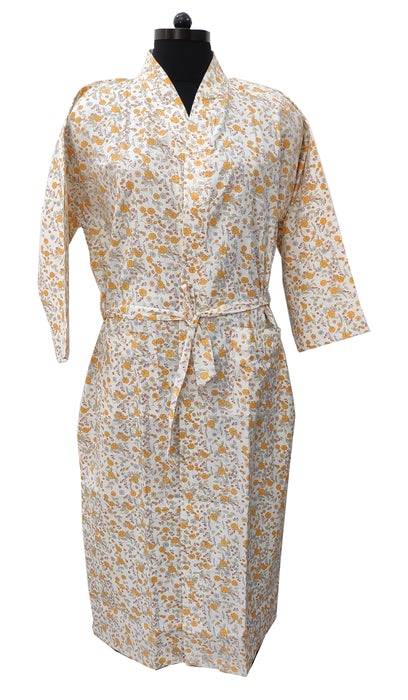Buttercup Meadow Cotton Kimono Robe and Wash Bag