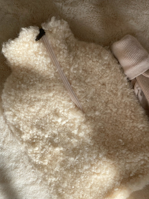Cream Sheepskin Hot Water Bottle Cover