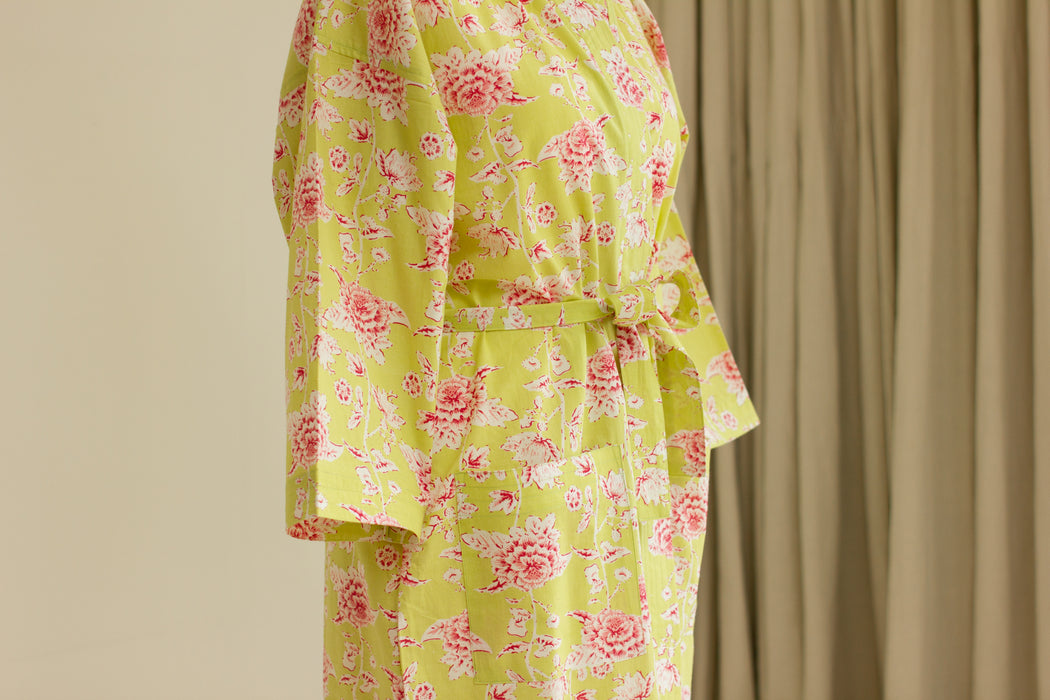Sweet William Cotton Kimono Robe and Wash Bag