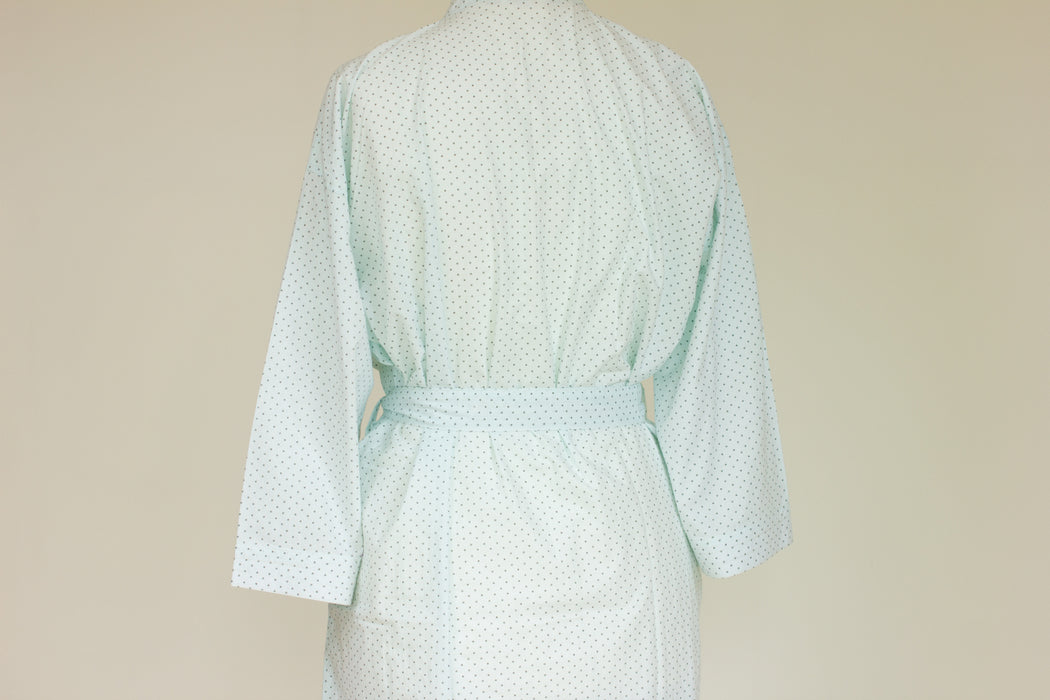 Tiny Dot Cotton Kimono Robe and Wash Bag