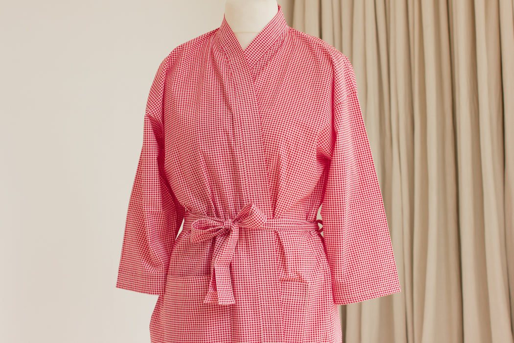 Jam Jar Cotton Kimono Robe and Wash Bag