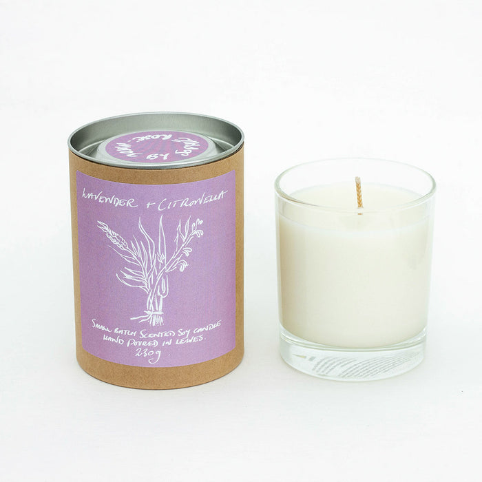 Lavender + Citronella Scented Soy Candle