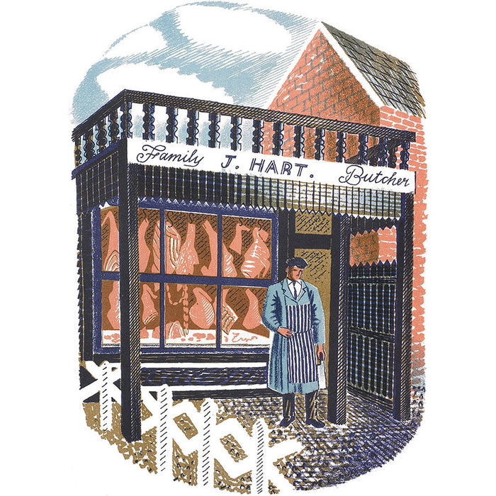 High Street Series | Family Butcher By Eric Ravilious