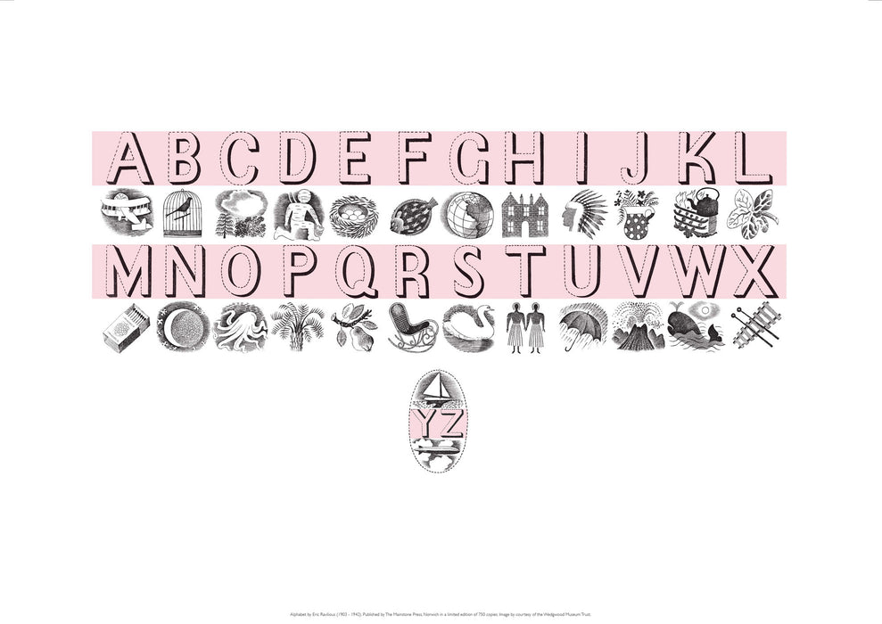 Pink Alphabet By Eric Ravilious