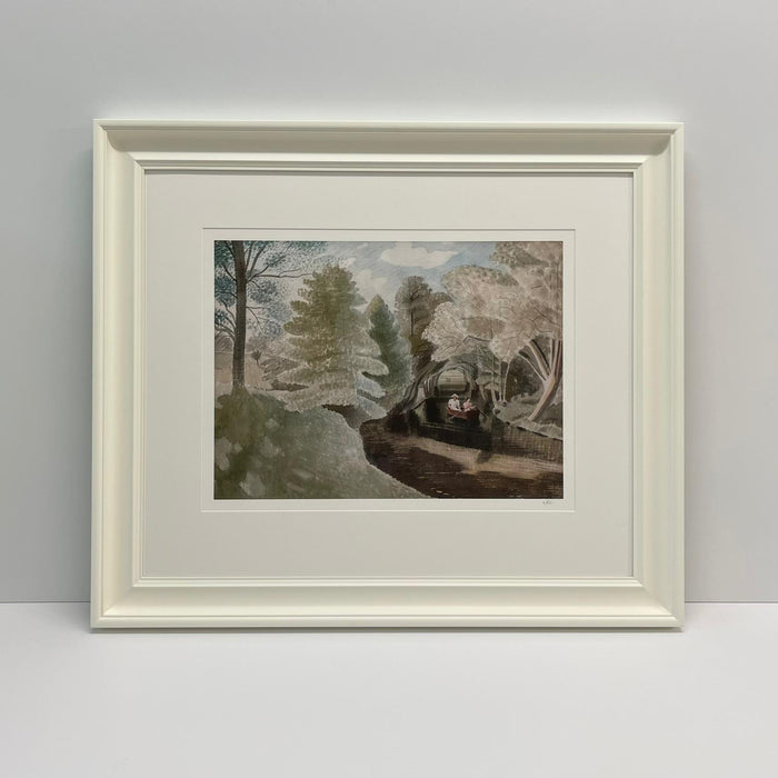 Framed Two Figures in a Boat By Eric Ravilious