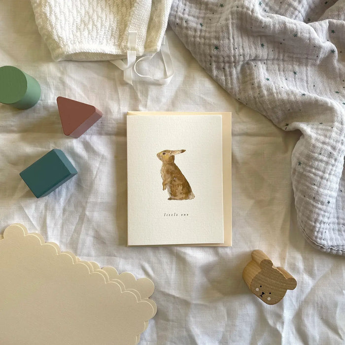 New Baby Little One Bunny Petite Greeting Card