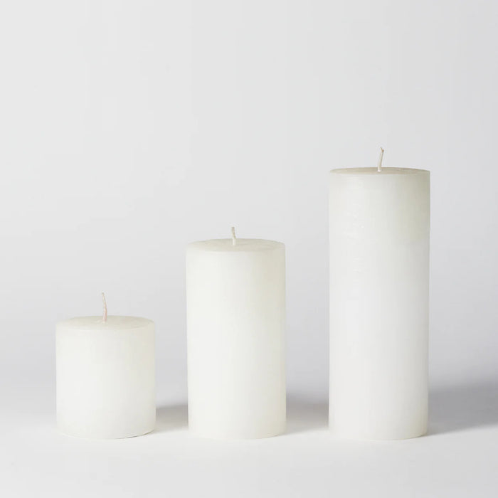 White Pillar Candle Medium