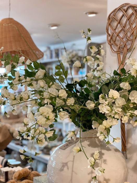 Faux Cream Sweet Pea Flower