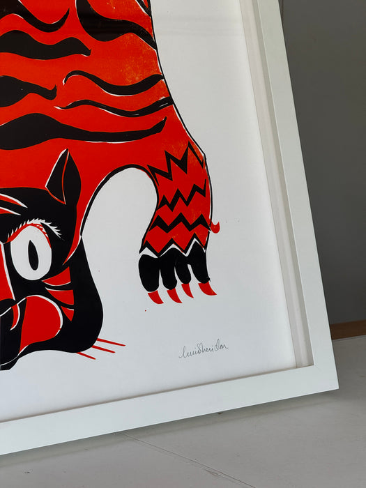 Framed, Grrrr Tiger by Lucie Sheridan