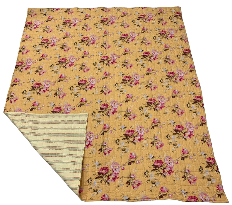 Sandbar & Golden Garden Hand Stitched Patchwork Quilt