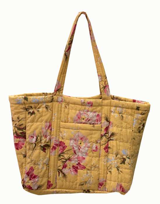 Golden Garden Quilted Tote Bag