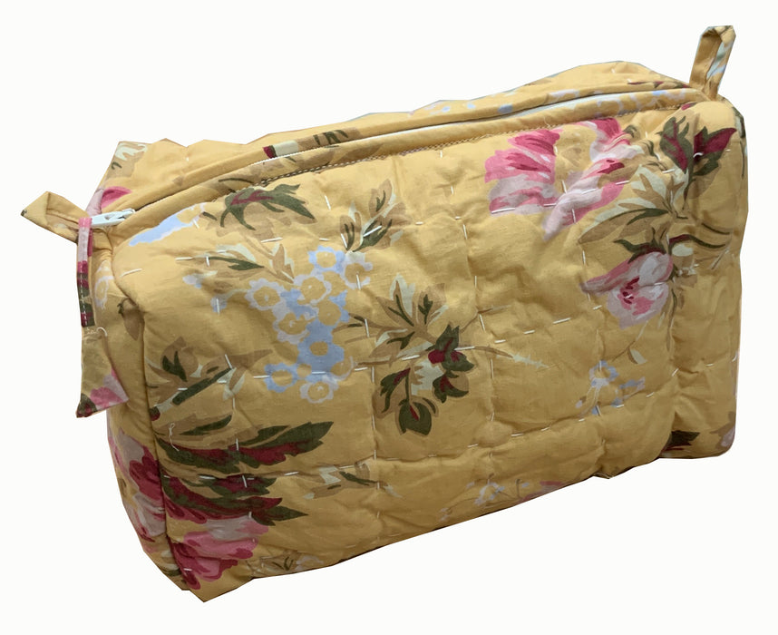 Golden Garden Quilted Pouch Bag