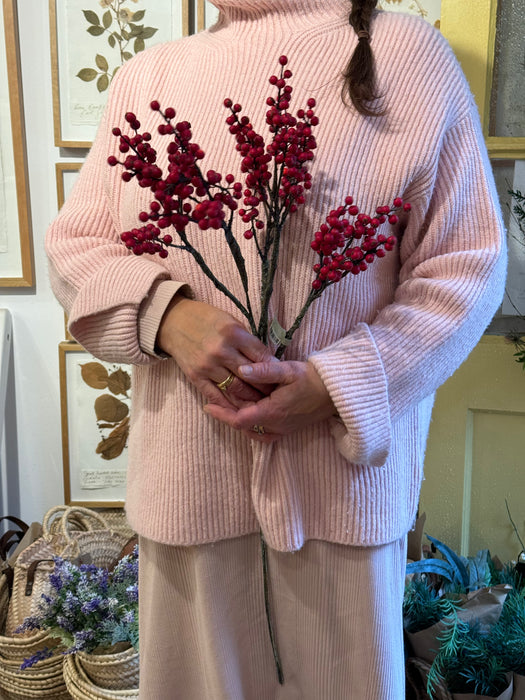 Red Winter Berry Branch 92cm
