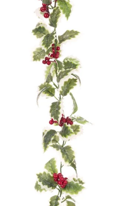 Variegated Holly Garland 183cm
