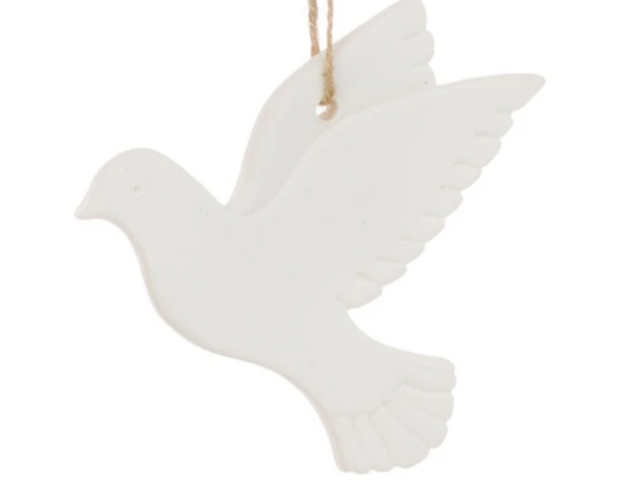 Ceramic Dove Decoration 10cm