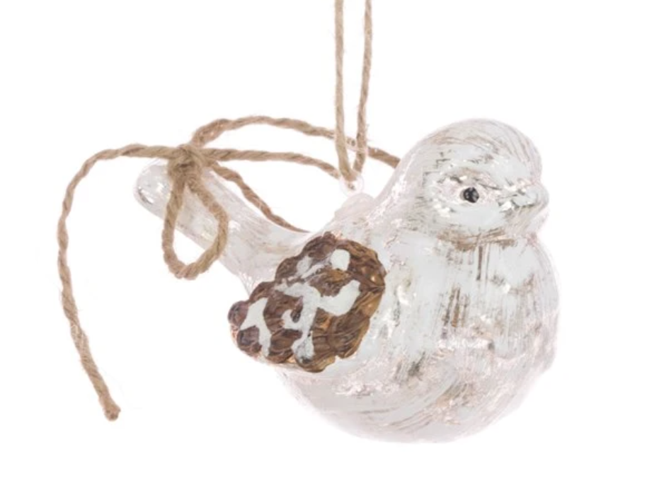 Glass Bird Decoration 10cm