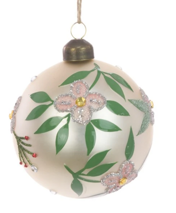 Glass Floral Decoration 8cm