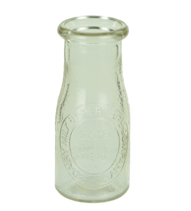 Glass Milk Bottle 14cm