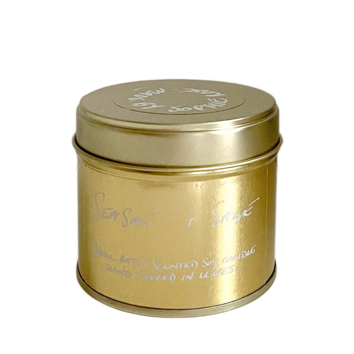 Sea Salt + Sage Scented Soy Candle Travel Tin