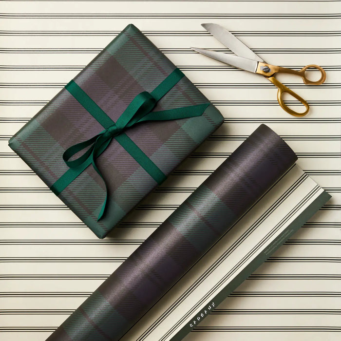 Black Watch Tartan & Victoria Stripe Wrapping Paper