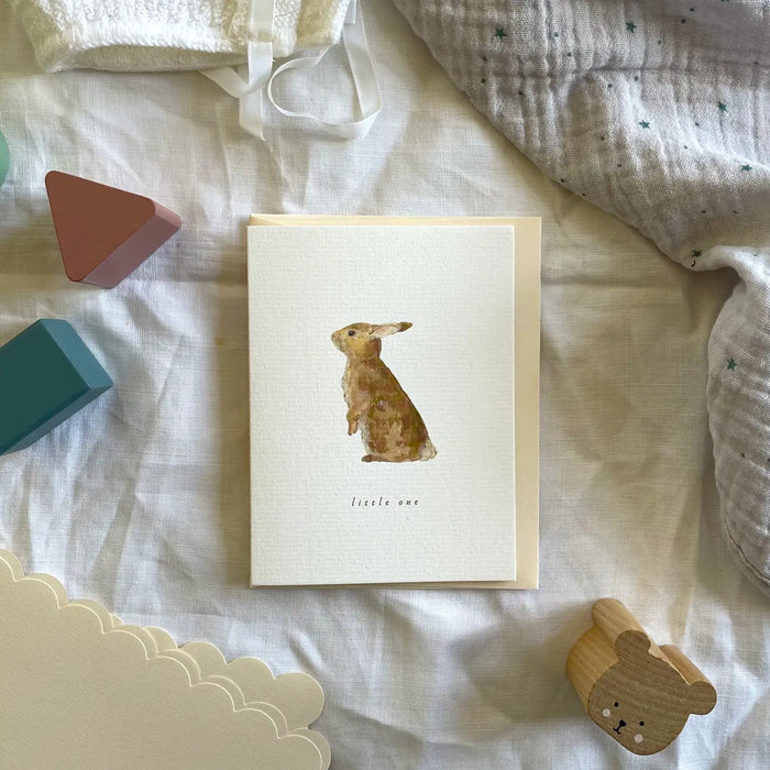 New Baby Little One Bunny Petite Greeting Card