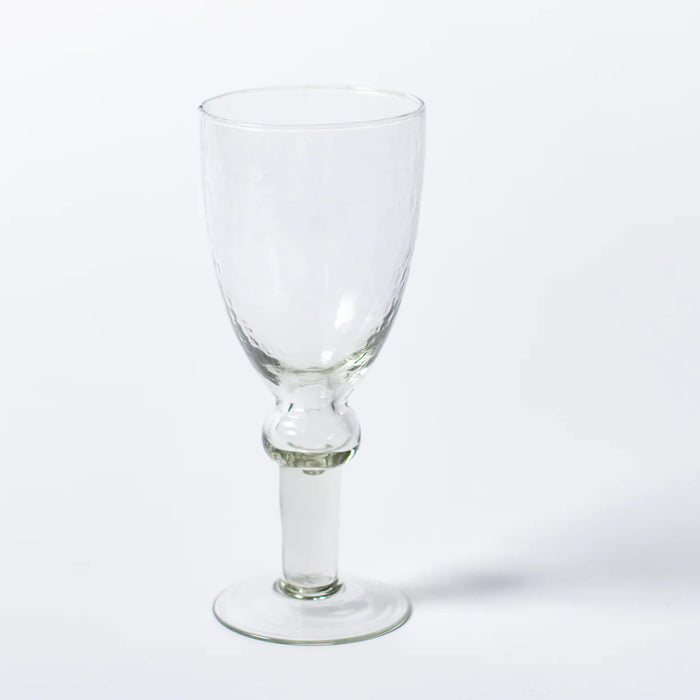 Hammered White Wine Glass