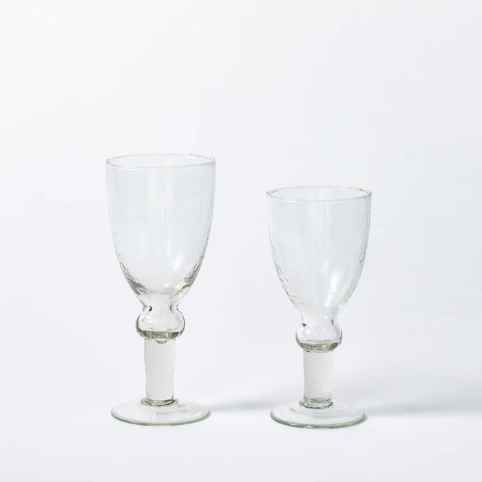 Hammered White Wine Glass