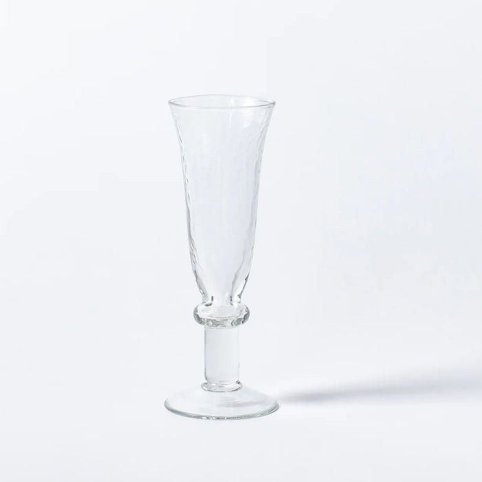 Hammered Glass Champagne Flute