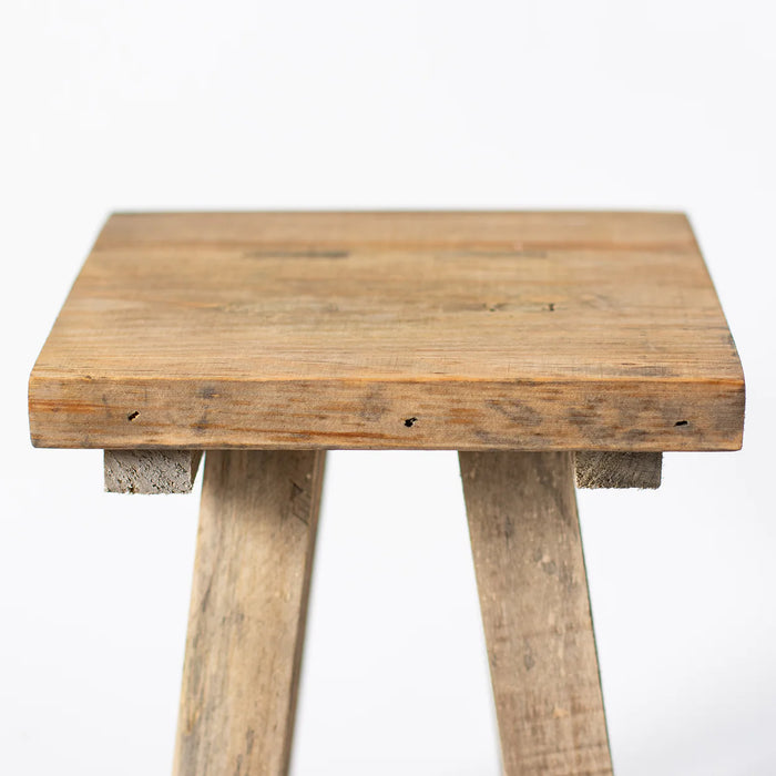 Rustic Miniature Recycled Natural Wood Stool