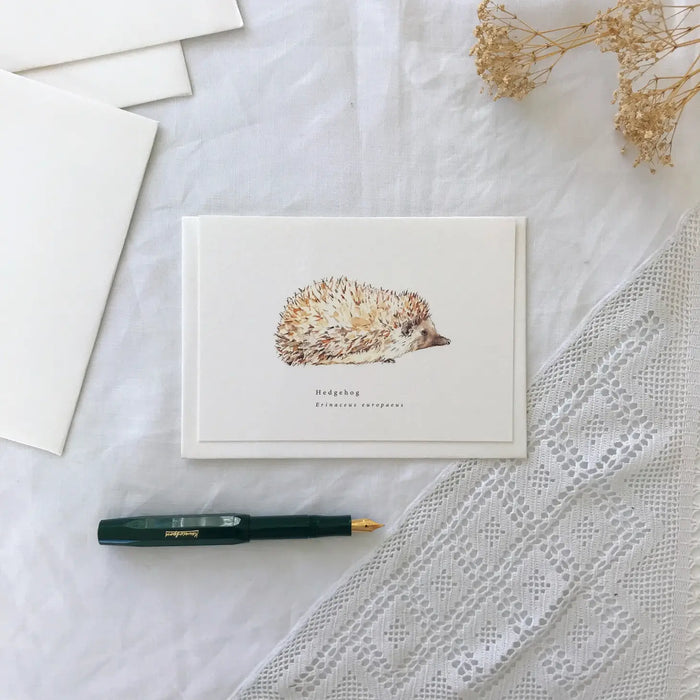 Hedgehog A Natural Year Greeting Card