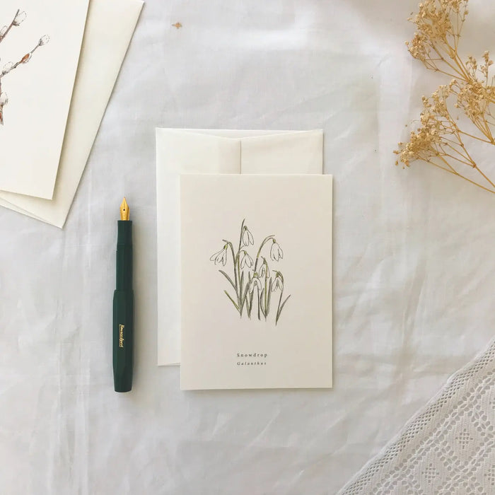 Snowdrop Natural Year Greeting Card