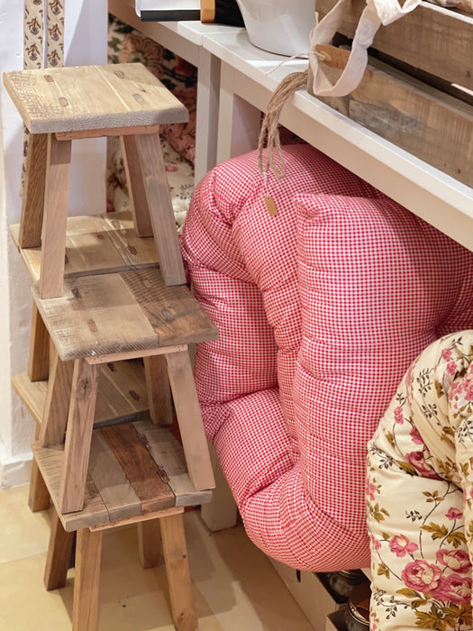 Rustic Miniature Recycled Natural Wood Stool