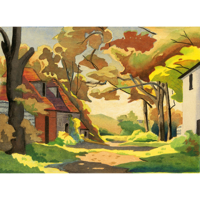 A Sussex Farmstead 1935 By Eric Slater